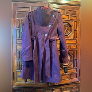 NEW Guess Plum Coat Size M
